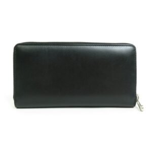 GUCCI round zipper long wallet leather black unisex 597677 | AlmaBagz