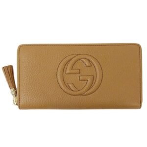 Gucci Wallet Women's Long Soho Leather Beige 598187 Round Tassel | AlmaBagz