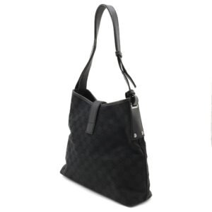 Gucci GG Canvas New Jackie Shoulder Bag Leather Black 110291 | AlmaBagz
