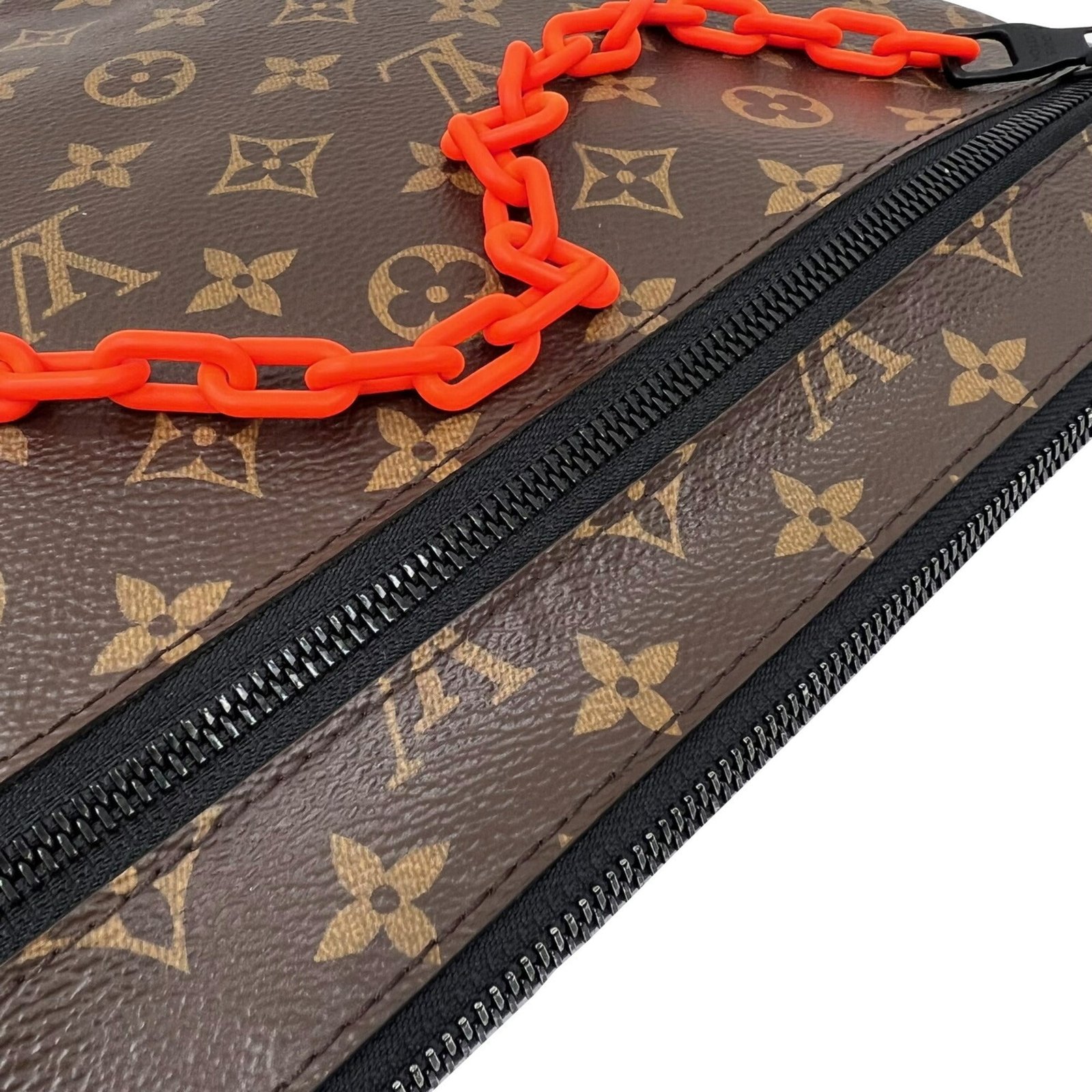 LOUIS VUITTON Pochette A4 Virgil Abloh Clutch Bag Monogram Solar Ray Brown Orange Tea M44484 TN0149 Men's | AlmaBagz - Image 6