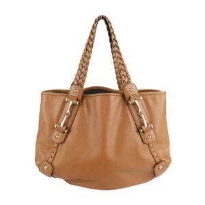 Gucci Horsebit Shoulder Bag 336653 Leather Brown Braided Tote Handbag Shopping | AlmaBagz