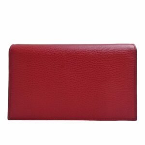 GUCCI Interlocking G Leather Chain Shoulder Long Wallet 510314 Red Women's | AlmaBagz