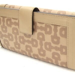 GUCCI W Long Wallet Horsebit 231839 Beige Leather Jackie Ladies | AlmaBagz