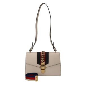 Gucci shoulder bag leather white ladies | AlmaBagz