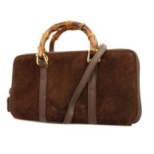 Gucci Bamboo Shoulder Wallet 039 1998 0700 Women's Suede Chain/Shoulder Wallet Brown | AlmaBagz