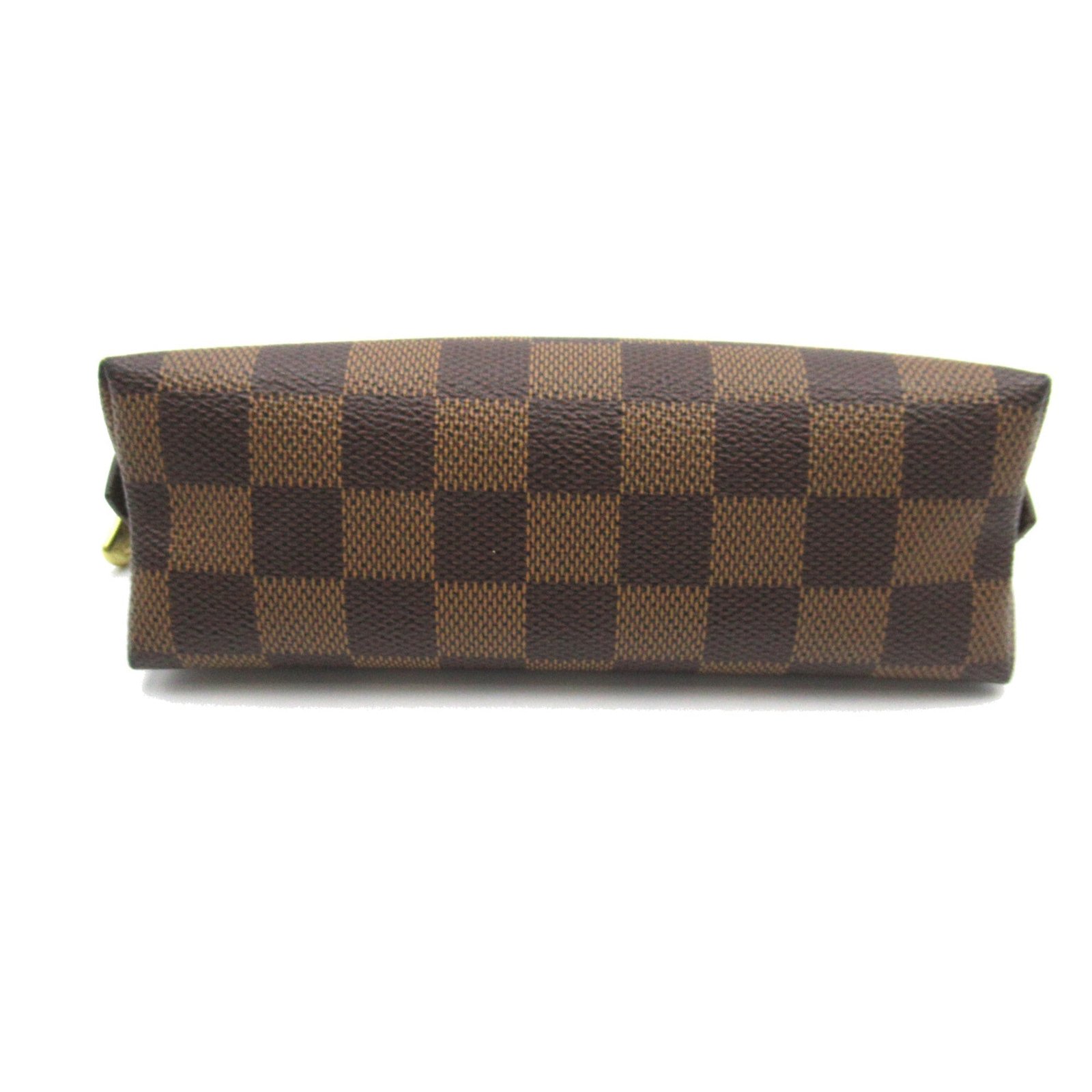 LOUIS VUITTON Pochette Cosmetic PM Brown Ebene Damier PVC coated canvas N47516 | AlmaBagz - Image 3