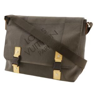 LOUIS VUITTON Roux Shoulder Bag M93077 Damier Jean Canvas Tail Made in France Brown Crossbody 2way A4 Flap Men's | AlmaBagz