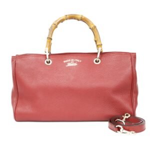 Gucci Shoulder Bag Bamboo Red Ladies | AlmaBagz