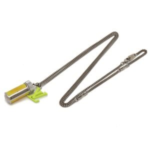 LOUIS VUITTON Collier LV Fluo Necklace Pendant Jaune Neon Yellow Metal Silver Color MP2143 | AlmaBagz