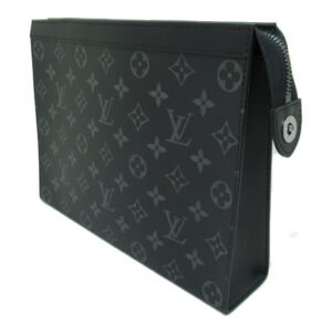 LOUIS VUITTON Pochette Voyage MM Black Monogram eclipse PVC coated canvas M61692 | AlmaBagz