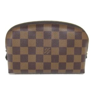LOUIS VUITTON Pochette Cosmetics Pouch Brown Damier PVC coated canvas N47516 | AlmaBagz