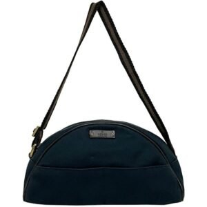 Gucci Shoulder Bag Black Micro GG 90781 Canvas Leather GUCCI Half Moon Handbag | AlmaBagz