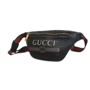 Gucci body bag 527792 leather black gold metal | AlmaBagz