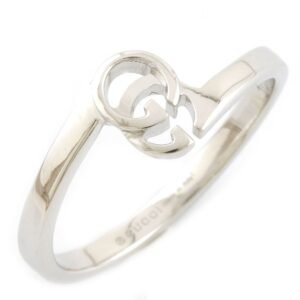 Gucci K18WG Ring GG Running # 10 Silver Ladies 18K K18 White Gold | AlmaBagz