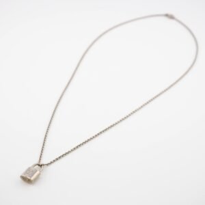 LOUIS VUITTON Q93559 Pandant Flockit Necklace Silver Women's | AlmaBagz