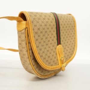 GUCCIAuth  Sherry Line Micro GG 007 89 1095 Women's PVC Shoulder Bag Beige | AlmaBagz