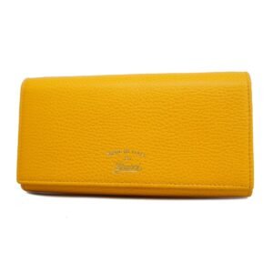 Gucci Long Wallet Women's Leather Yellow | AlmaBagz