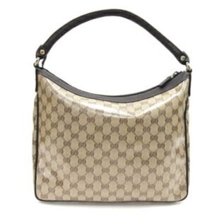 GUCCI One Shoulder Bag GG Crystal 293581 Dark Brown Beige Ladies | AlmaBagz