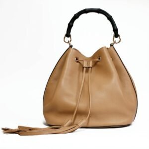 Gucci Shoulder Bag Bamboo Handbag Beige Women's Leather | AlmaBagz