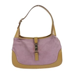 Gucci Jackie Line Shoulder Bag 001 3306 Suede Leather Lavender One Handbag | AlmaBagz