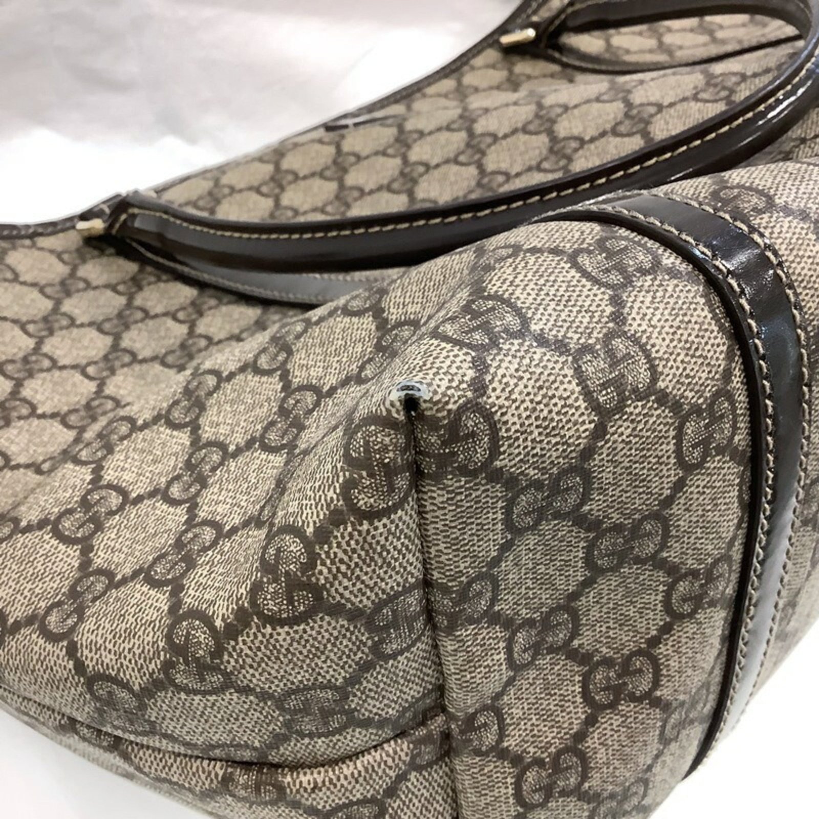 Gucci (Gucci) GG Pattern Tote Bag PVC Coated Canvas Brown Enamel 197953.213048 Women's | AlmaBagz - Image 8