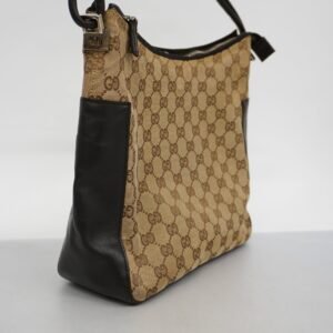GUCCIAuth GG Canvas Shoulder Bag 001 3766 Women's Leather Shoulder Bag Beige | AlmaBagz