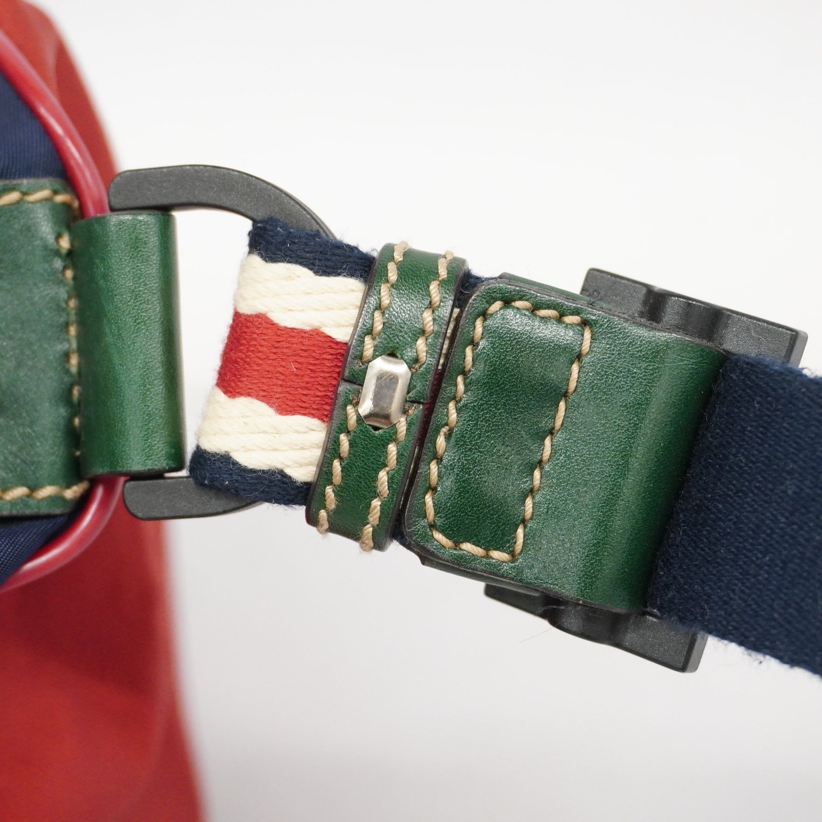 GUCCI Boston Bag 189657 Women,Men,Unisex Nylon Boston Bag Navy,Red Color | AlmaBagz - Image 14