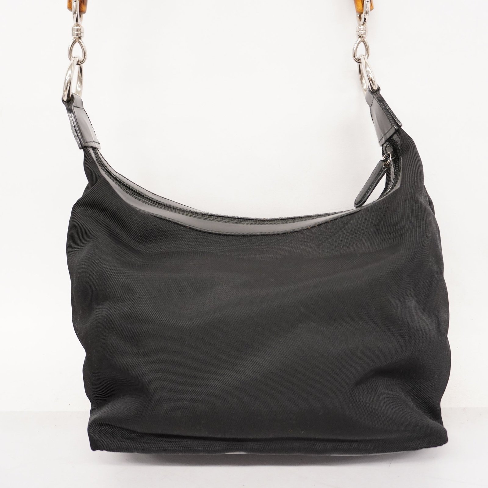 Gucci Bamboo Handbag 000 0531 Women's Nylon Black | AlmaBagz - Image 16