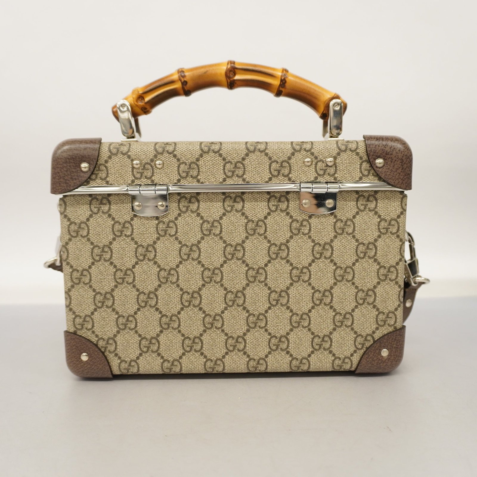 GUCCI Bamboo 2WAY Bag 533623 Women's GG Supreme,Leather Handbag,Shoulder | AlmaBagz - Image 12