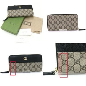 GUCCI GG Marmont zip around round long wallet double G 456117 17WAG 1283 | AlmaBagz