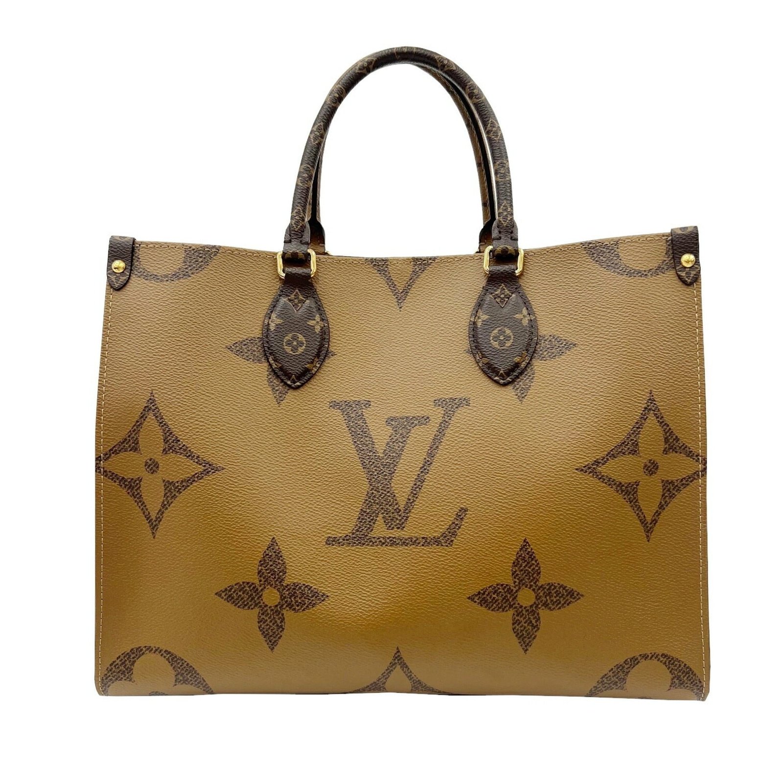 LOUIS VUITTON On the Go MM Giant Monogram Reverse M45321 FX4270 Tote Bag HandBag Shoulder Women Men | AlmaBagz