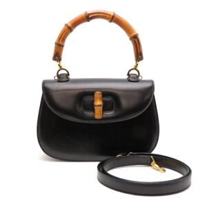 Gucci Bamboo Turnlock Ladies Handbag 000.926.0633 Calf Noir | AlmaBagz