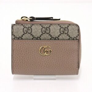 Gucci GG Marmont Zip Mini Wallet 658609 Dusty Pink | AlmaBagz