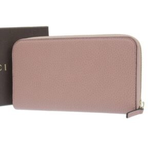 GUCCI Interlocking G Leather Long Wallet 449347 Pink Women's | AlmaBagz