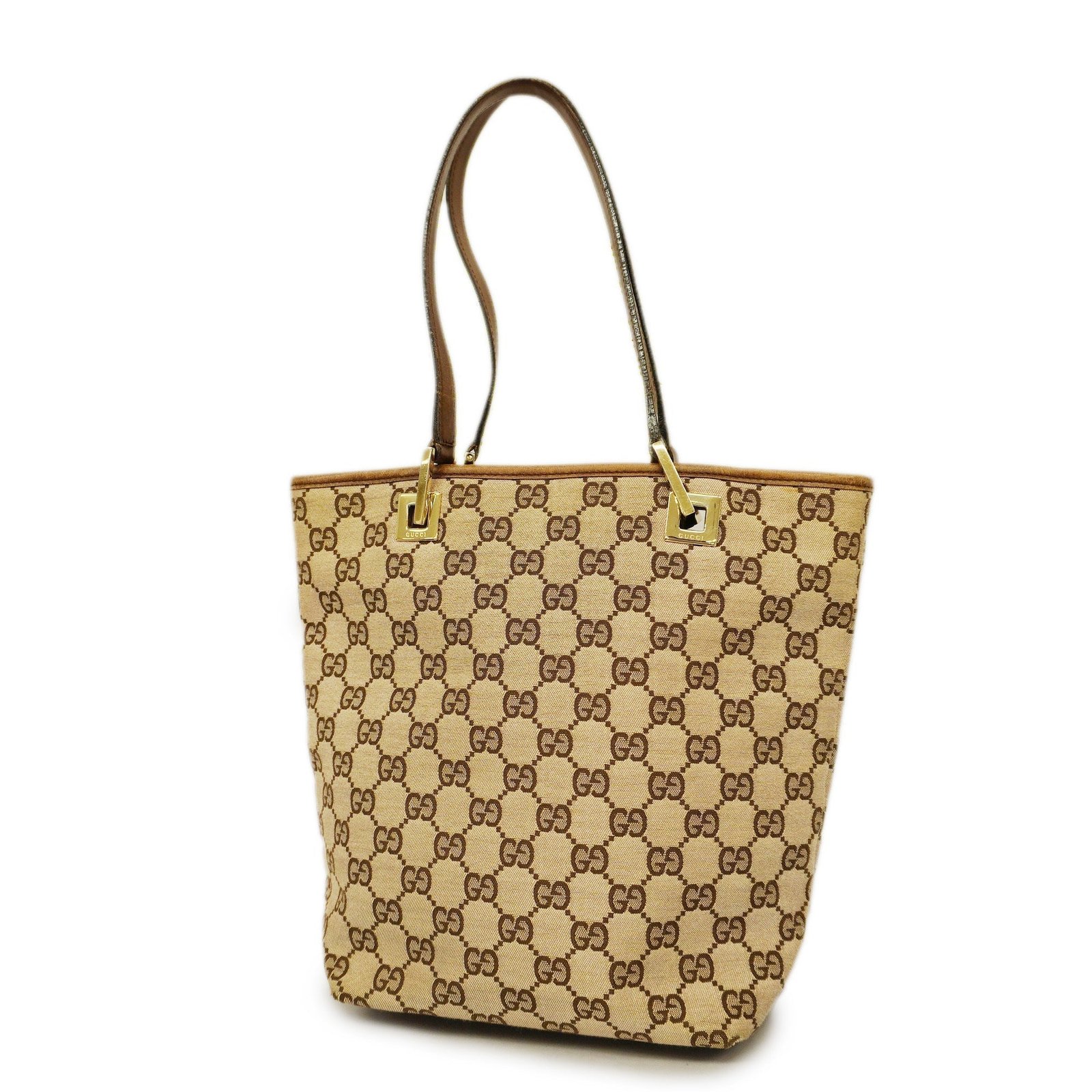GUCCI GG Canvas Handbag 002 1099 Women's Leather Handbag Beige,Brown | AlmaBagz - Image 18