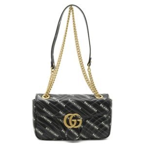 GUCCI BALENCIAGA Balenciaga Collaboration GG Marmont The Hacker Project Small Bag Shoulder Black 443497 | AlmaBagz