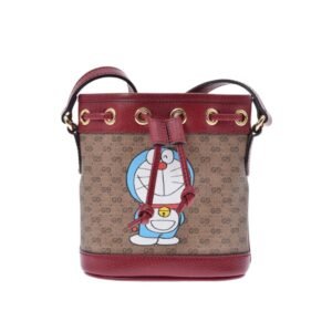 Gucci Doraemon Collaboration Mini Type Beige/Red 647801 Women's PVC/Calf Shoulder Bag | AlmaBagz