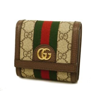 Gucci Bifold Wallet Ophidia 598662 GG Supreme Beige | AlmaBagz