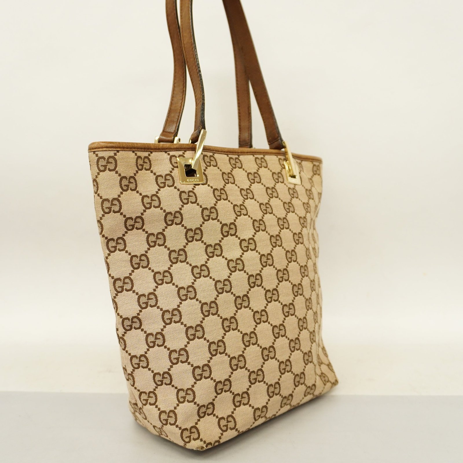 GUCCI GG Canvas Handbag 002 1099 Women's Leather Handbag Beige,Brown | AlmaBagz