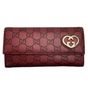 Gucci bi-fold long wallet sima red 251861-3661 | AlmaBagz