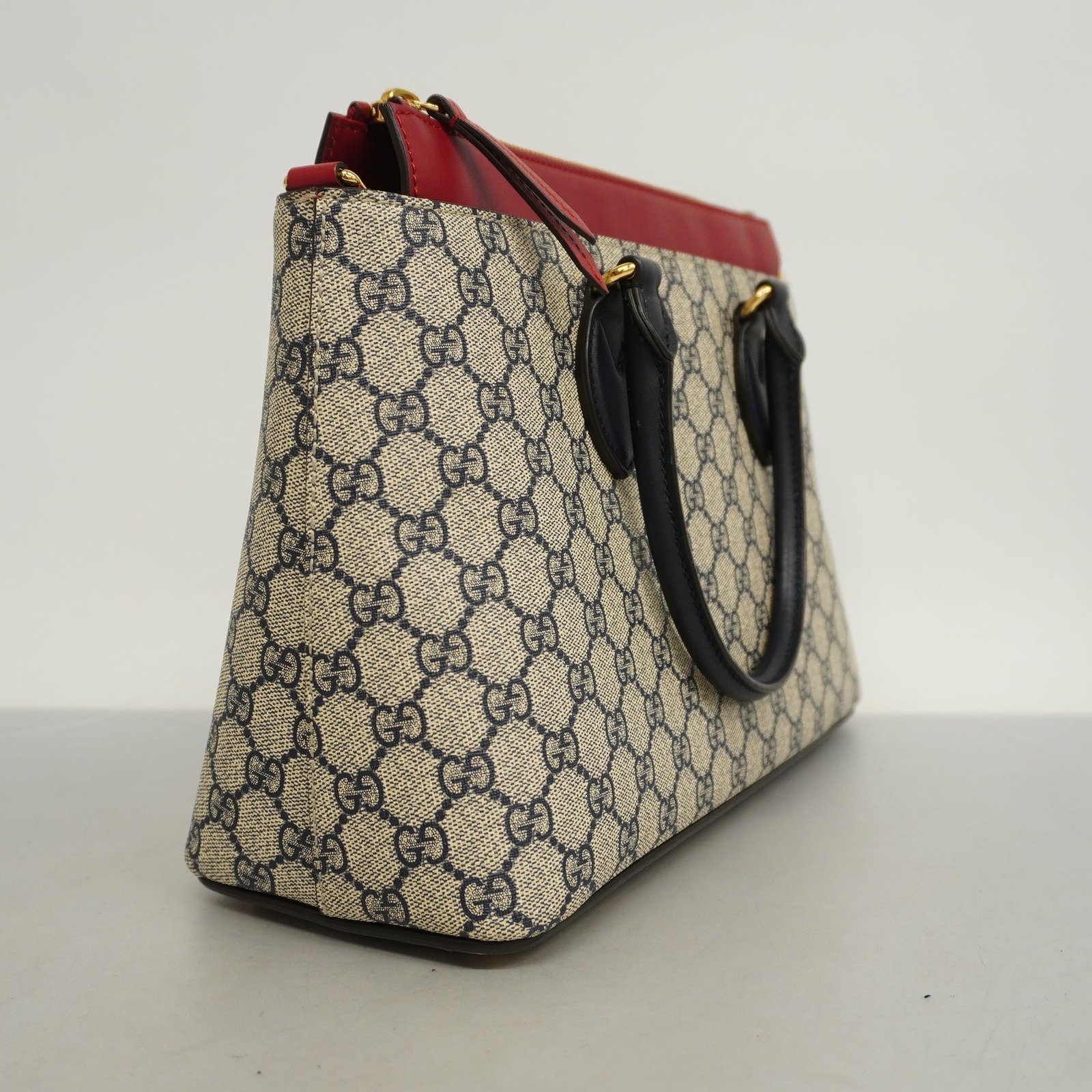 GUCCI 2way Bag 409534 Women's GG Supreme Handbag,Shoulder Bag Navy,Red | AlmaBagz