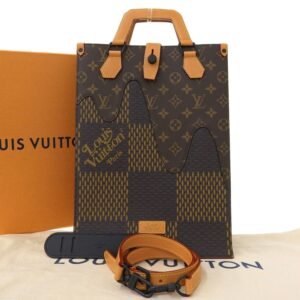 Louis Vuitton Damier Ebene Giant Mini Tote 2WAY Bag Louis Vuitton Squared N40355 | AlmaBagz