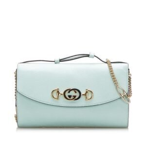 Gucci Zumi Chain Shoulder Bag Handbag 572375 Mint Green Leather Ladies Gucci | AlmaBagz
