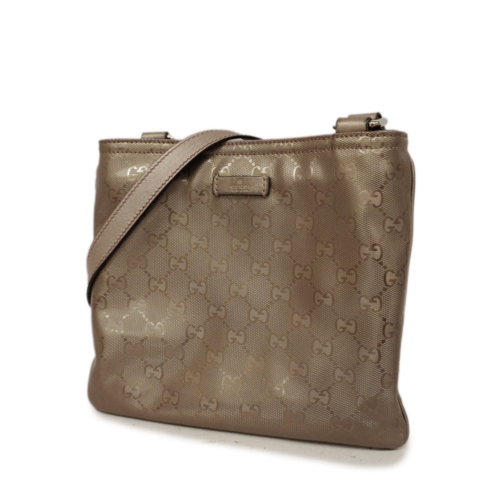 GUCCI GG Imprime 201538 Women's Leather Shoulder Bag Gray | AlmaBagz - Image 19