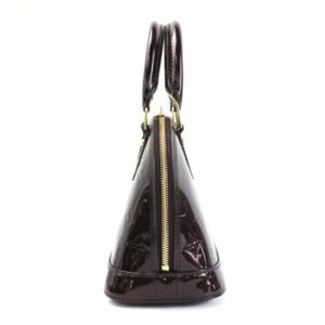 LOUIS VUITTON Handbag Crossbody Shoulder Bag Monogram Vernis Alma BB Patent Leather Amaranto Gold Women's M91678 | AlmaBagz