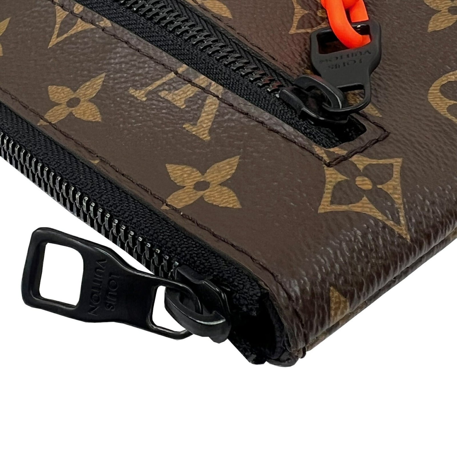 LOUIS VUITTON Pochette A4 Virgil Abloh Clutch Bag Monogram Solar Ray Brown Orange Tea M44484 TN0149 Men's | AlmaBagz - Image 4