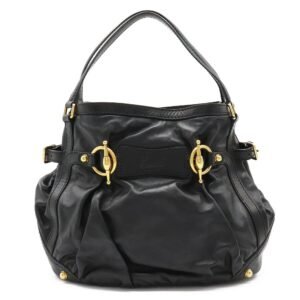 Gucci horsebit tote bag shoulder leather black 203546 | AlmaBagz