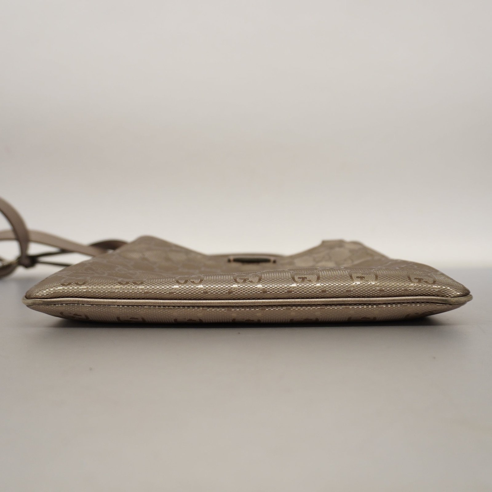 GUCCI GG Imprime 201538 Women's Leather Shoulder Bag Gray | AlmaBagz - Image 2