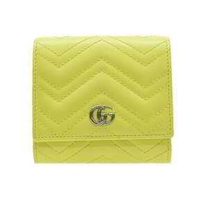Gucci Bifold Wallet Double G Leather Yellow Women's 598629 | AlmaBagz