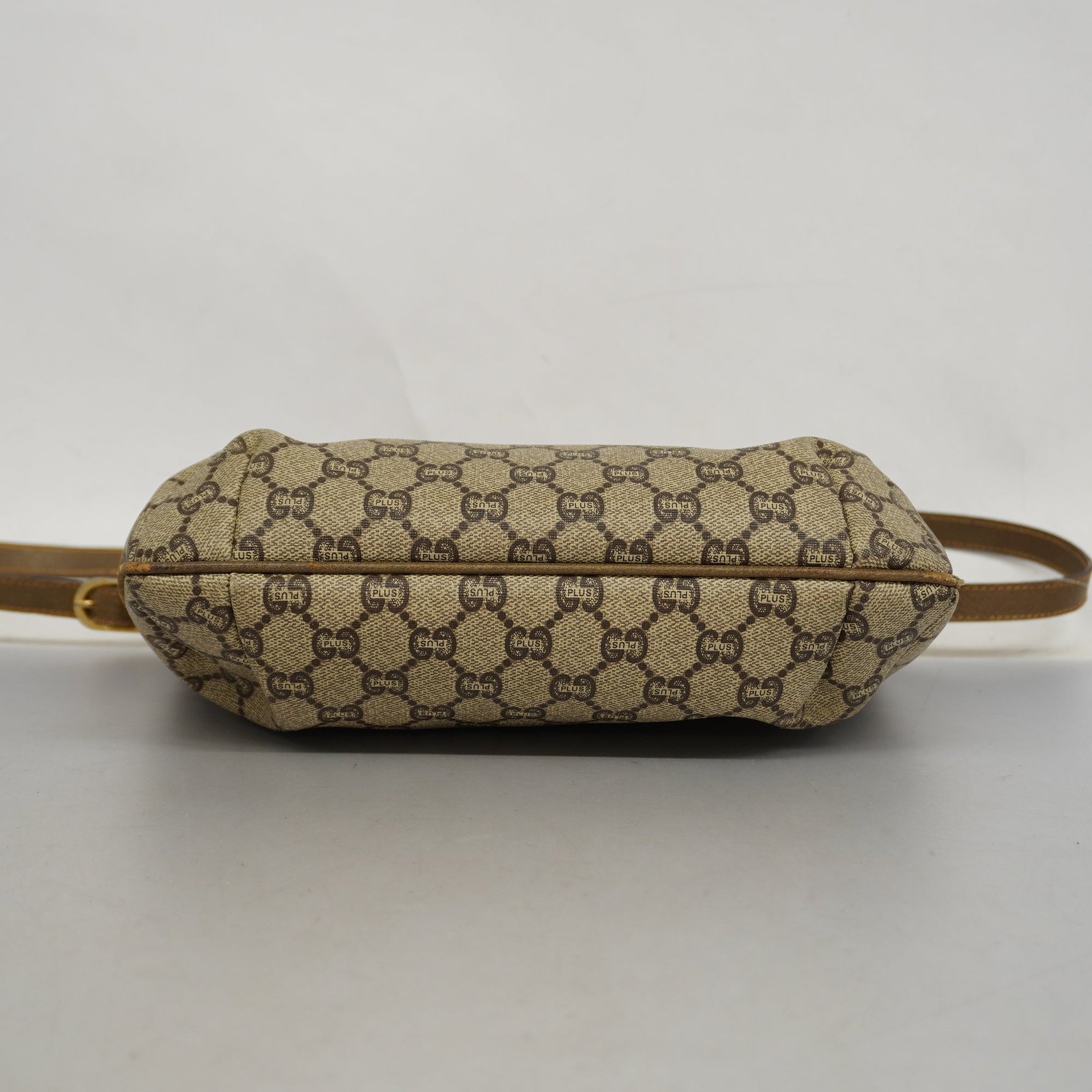 GUCCI GG Plus 122754 PVC Shoulder Bag Beige,Brown | AlmaBagz - Image 3